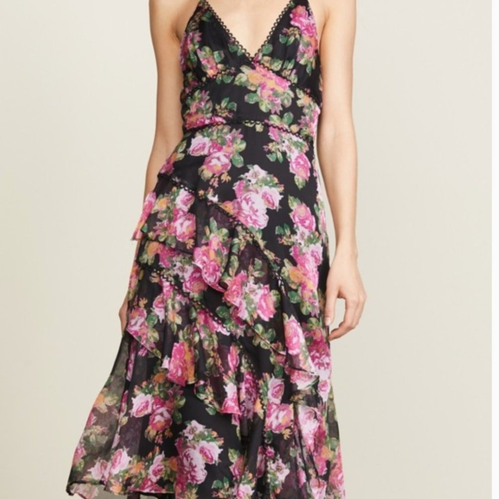 Keepsake Oblivion Floral Ruffle Dress - XS